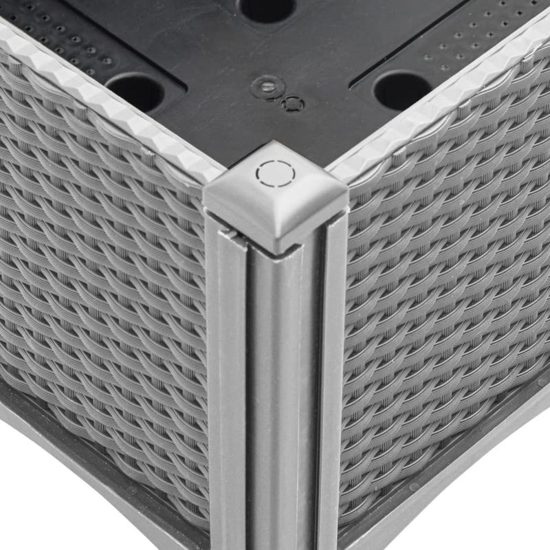 Casa si Gradina - Gradinarit si plante - Plante si ghivece - Ghivece si suporturi - Jardiniera de gradina cu spalier gri deschis 200x160x142 cm PP - Infinity.ro