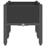 Casa si Gradina - Gradinarit si plante - Plante si ghivece - Ghivece si suporturi - Jardiniera de gradina cu picioare, negru, 80x40x42 cm, PP - Infinity.ro