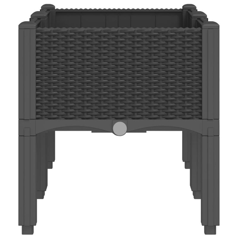 Casa si Gradina - Gradinarit si plante - Plante si ghivece - Ghivece si suporturi - Jardiniera de gradina cu picioare, negru, 80x40x42 cm, PP - Infinity.ro