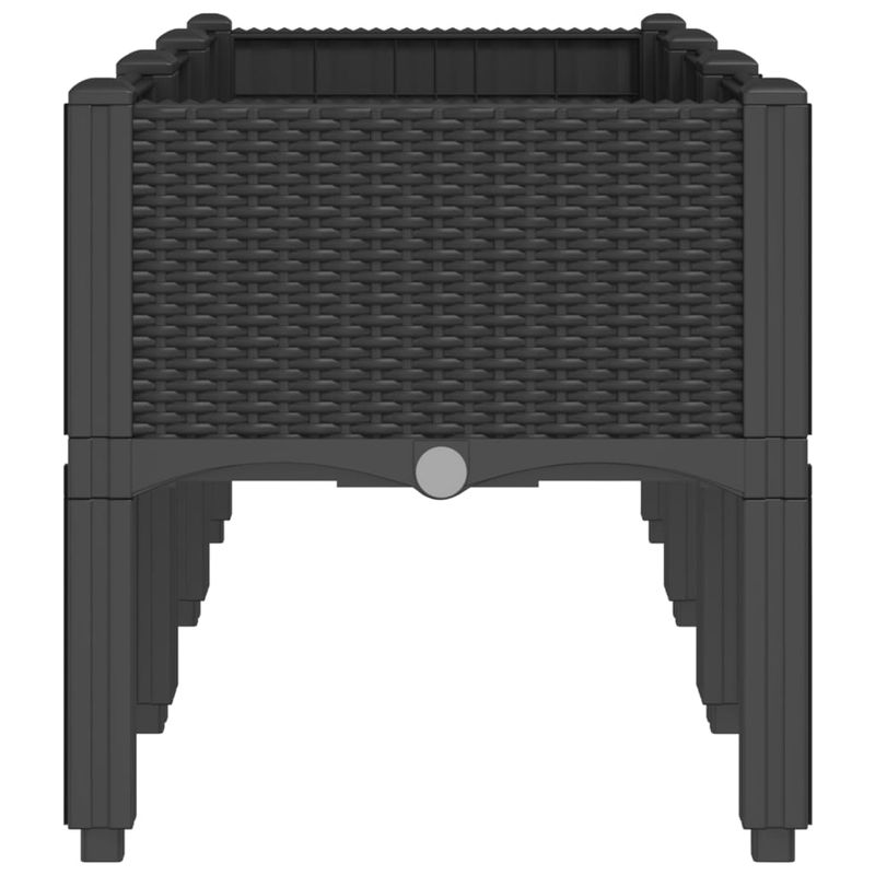 Casa si Gradina - Gradinarit si plante - Plante si ghivece - Ghivece si suporturi - Jardiniera de gradina cu picioare, negru, 120x40x42 cm, PP - Infinity.ro