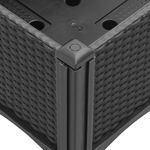 Casa si Gradina - Gradinarit si plante - Plante si ghivece - Ghivece si suporturi - Jardiniera de gradina cu picioare, negru, 120x40x42 cm, PP - Infinity.ro