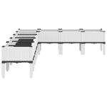 Casa si Gradina - Gradinarit si plante - Plante si ghivece - Ghivece si suporturi - Jardiniera de gradina cu picioare, alb, 200x160x42 cm, PP - Infinity.ro