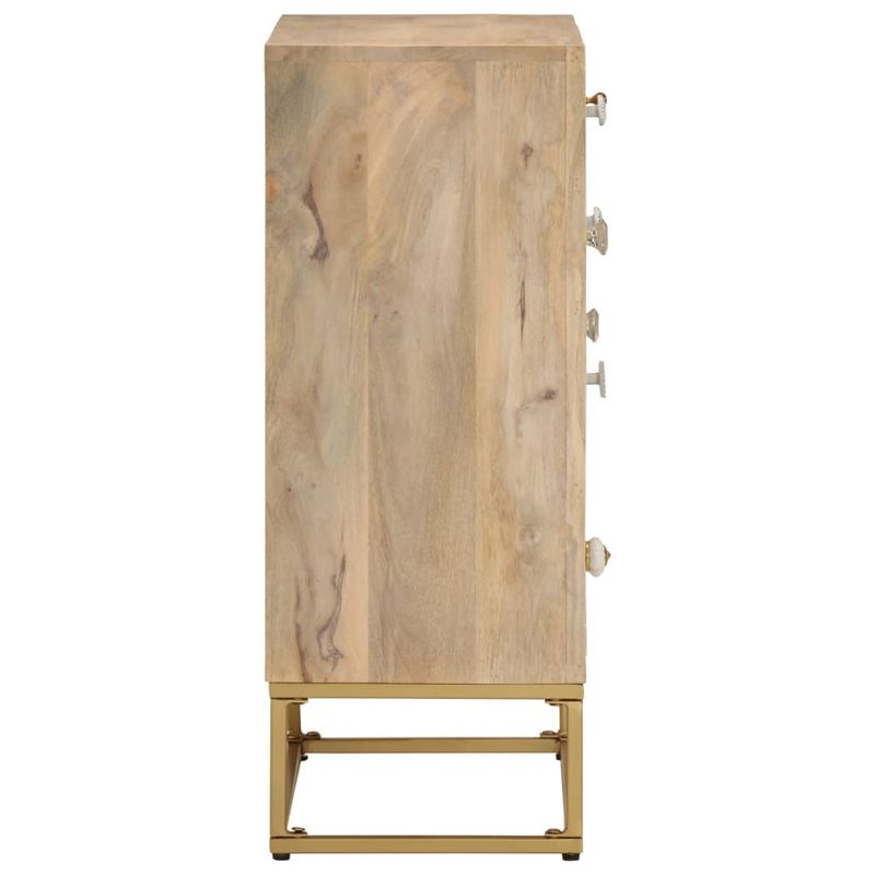 Casa si Gradina - Mobilier - Comode si corpuri - Comode - Servanta, neagra, 55x30x76 cm, lemn masiv de mango si fier - Infinity.ro