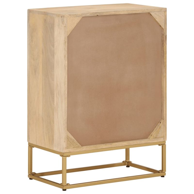 Casa si Gradina - Mobilier - Comode si corpuri - Comode - Servanta, neagra, 55x30x76 cm, lemn masiv de mango si fier - Infinity.ro