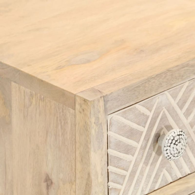Casa si Gradina - Mobilier - Comode si corpuri - Comode - Servanta, neagra, 55x30x76 cm, lemn masiv de mango si fier - Infinity.ro