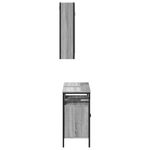 Casa si Gradina - Mobilier - Seturi de mobilier - Seturi baie - Set mobilier de baie, 2 piese, gri sonoma, lemn prelucrat - Infinity.ro