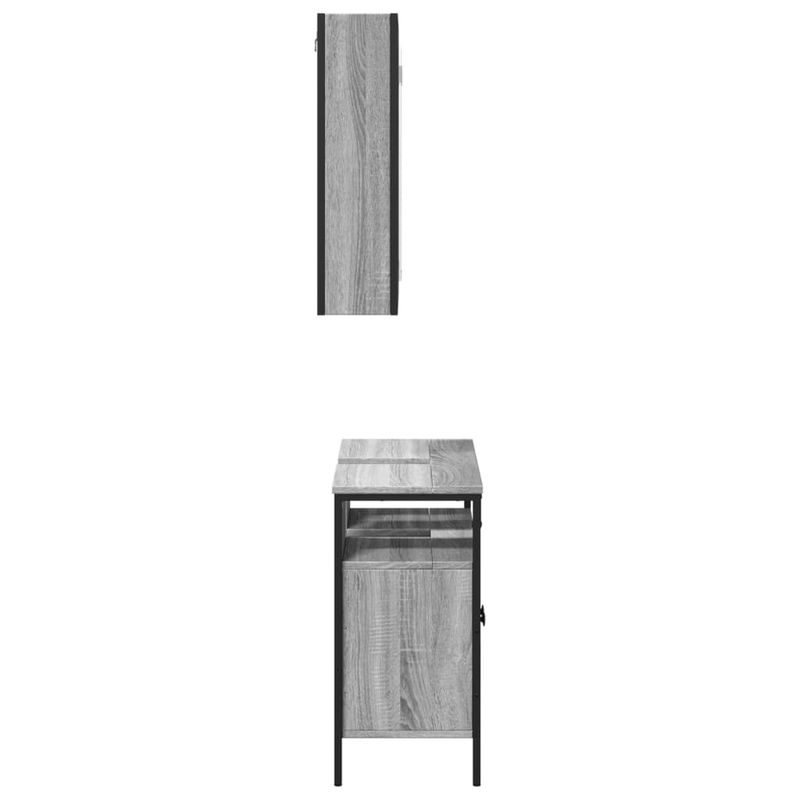 Casa si Gradina - Mobilier - Seturi de mobilier - Seturi baie - Set mobilier de baie, 2 piese, gri sonoma, lemn prelucrat - Infinity.ro