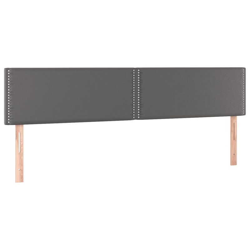 Casa si Gradina - Mobilier - Paturi si accesorii - Paturi - Pat cu arcuri, cu saltea & LED, gri, 120x190 cm, piele eco - Infinity.ro