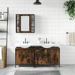 Casa si Gradina - Mobilier - Seturi de mobilier - Seturi baie - Set dulapuri de baie, 3 piese, stejar afumat, lemn prelucrat - Infinity.ro