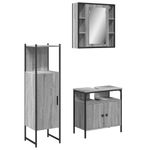 Casa si Gradina - Mobilier - Seturi de mobilier - Seturi baie - Set dulapuri de baie, 3 piese, gri sonoma, lemn prelucrat - Infinity.ro