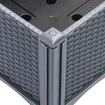 Casa si Gradina - Gradinarit si plante - Plante si ghivece - Ghivece si suporturi - Jardiniera de gradina cu spalier, gri, 80x40x142 cm, PP - Infinity.ro