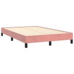 Casa si Gradina - Mobilier - Paturi si accesorii - Paturi - Pat cu arcuri, cu saltea si LED, roz, 120x190 cm catifea - Infinity.ro