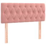 Casa si Gradina - Mobilier - Paturi si accesorii - Paturi - Pat cu arcuri, cu saltea si LED, roz, 120x190 cm catifea - Infinity.ro