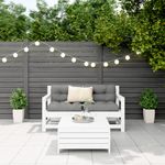 Casa si Gradina - Gradina si terasa - Mobilier exterior - Seturi mobila gradina - Set canapea de gradina, 3 piese, alb, lemn masiv de pin - Infinity.ro