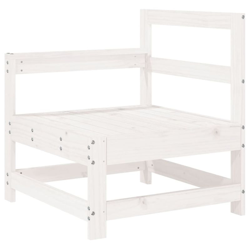 Casa si Gradina - Gradina si terasa - Mobilier exterior - Seturi mobila gradina - Set canapea de gradina, 3 piese, alb, lemn masiv de pin - Infinity.ro