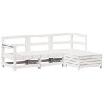Casa si Gradina - Gradina si terasa - Mobilier exterior - Seturi mobila gradina - Set canapea de gradina, 4 piese, alb, lemn masiv pin - Infinity.ro