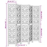 Casa si Gradina - Decoratiuni - Pereti despartitori si paravane - Paravan de camera cu 5 panouri, maro, lemn masiv paulownia - Infinity.ro