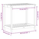 Casa si Gradina - Gradinarit si plante - Plante si ghivece - Ghivece si suporturi - Masa de plantare cu polita alb 82,5x50x75 cm, lemn masiv de pin - Infinity.ro