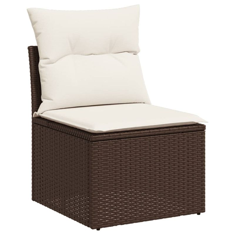 Casa si Gradina - Gradina si terasa - Mobilier exterior - Seturi mobila gradina - Set canapele de gradina cu perne, 5 piese, maro, poliratan - Infinity.ro