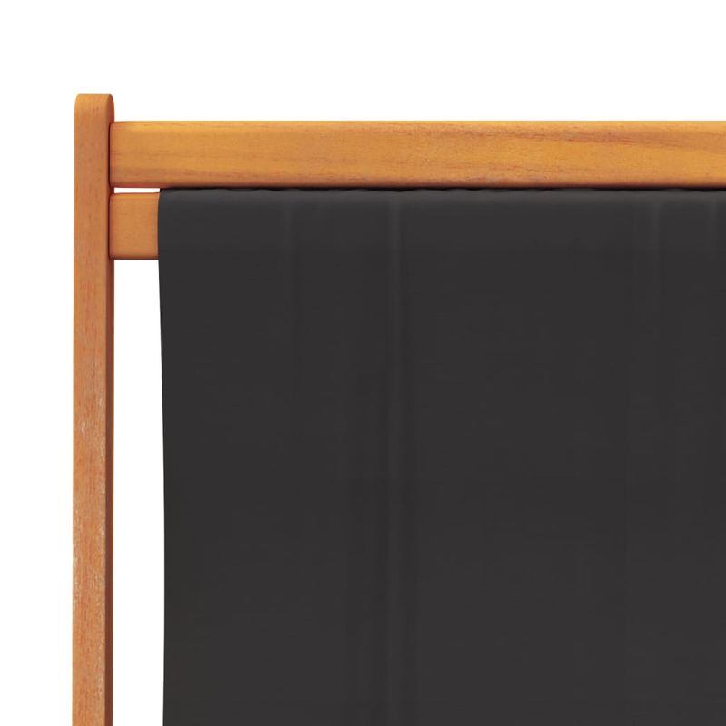 Casa si Gradina - Gradina si terasa - Mobilier exterior - Scaune si sezlonguri gradina - Scaune de plaja pliante, 2 buc., negru, material textil - Infinity.ro