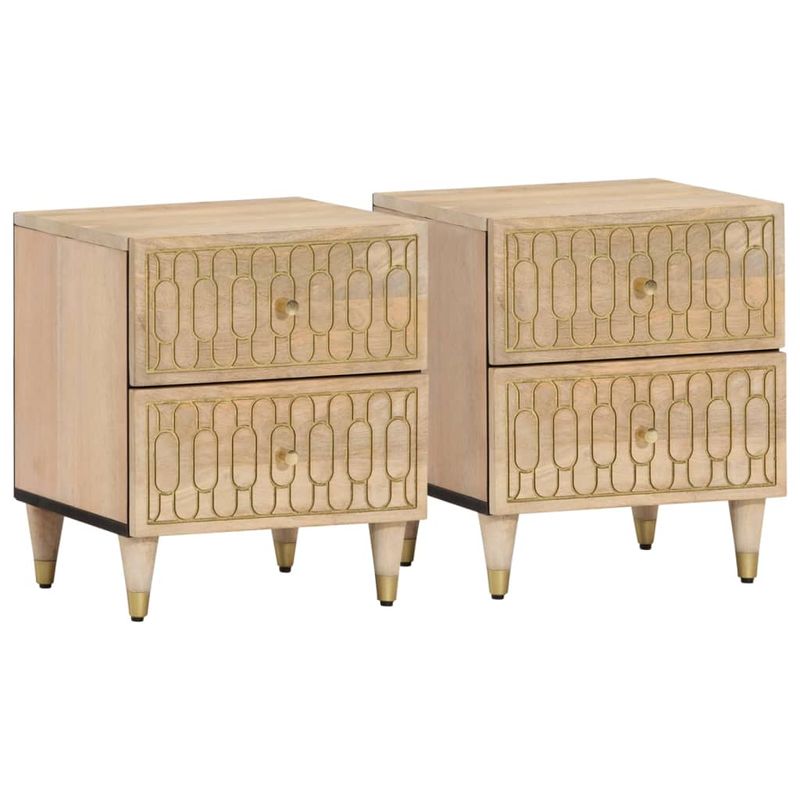 Casa si Gradina - Mobilier - Comode si corpuri - Noptiere - Noptiere, 2 buc., 40x33x46 cm, lemn masiv de acacia - Infinity.ro