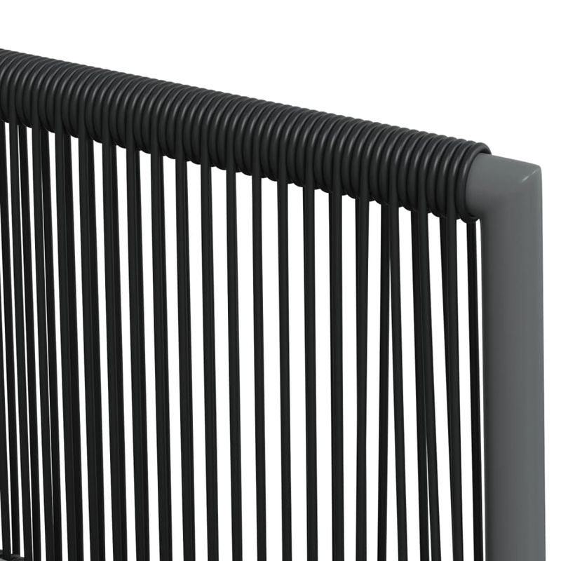 Casa si Gradina - Gradina si terasa - Mobilier exterior - Seturi mobila gradina - Set mobilier gradina cu perne, 3 piese, negru, poliratan & otel - Infinity.ro