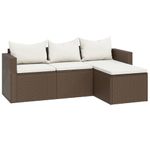Casa si Gradina - Gradina si terasa - Mobilier exterior - Seturi mobila gradina - Set de sezlonguri de gradina, maro, poliratan - Infinity.ro