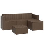 Casa si Gradina - Gradina si terasa - Mobilier exterior - Seturi mobila gradina - Set de sezlonguri de gradina, maro, poliratan - Infinity.ro
