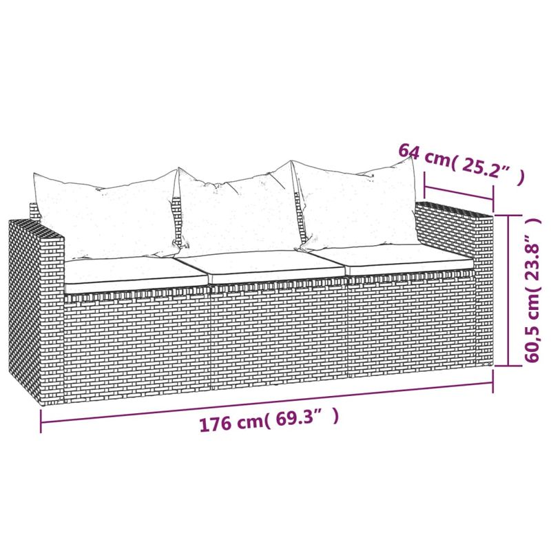 Casa si Gradina - Gradina si terasa - Mobilier exterior - Seturi mobila gradina - Set de sezlonguri de gradina, maro, poliratan - Infinity.ro