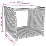 Casa si Gradina - Gradina si terasa - Mobilier exterior - Mese gradina - Masa de ceai blat din lemn, blat din sticla, negru, poliratan/sticla securiz. - Infinity.ro