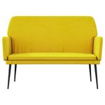 Casa si Gradina - Mobilier - Canapele si coltare - Banchete - Banca, galben, 108x79x79 cm, catifea - Infinity.ro