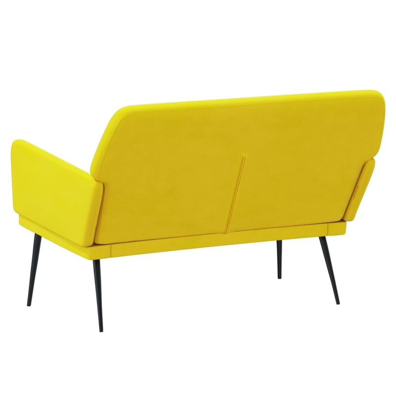 Casa si Gradina - Mobilier - Canapele si coltare - Banchete - Banca, galben, 108x79x79 cm, catifea - Infinity.ro