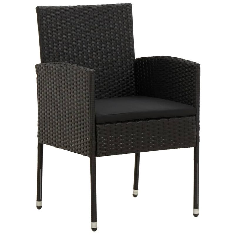 Casa si Gradina - Gradina si terasa - Mobilier exterior - Seturi mobila gradina - Set mobilier de exterior, 7 piese, negru, poliratan - Infinity.ro