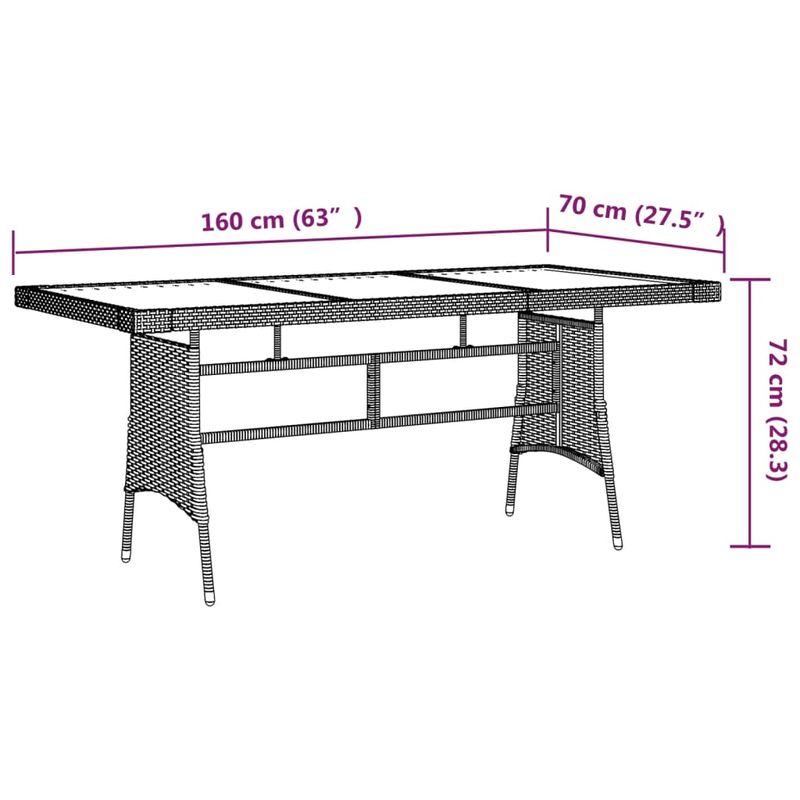 Casa si Gradina - Gradina si terasa - Mobilier exterior - Seturi mobila gradina - Set mobilier de exterior, 7 piese, negru, poliratan - Infinity.ro