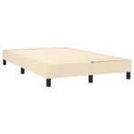 Casa si Gradina - Mobilier - Paturi si accesorii - Paturi - Pat cu arcuri, saltea si LED, crem, 120x200 cm, textil - Infinity.ro