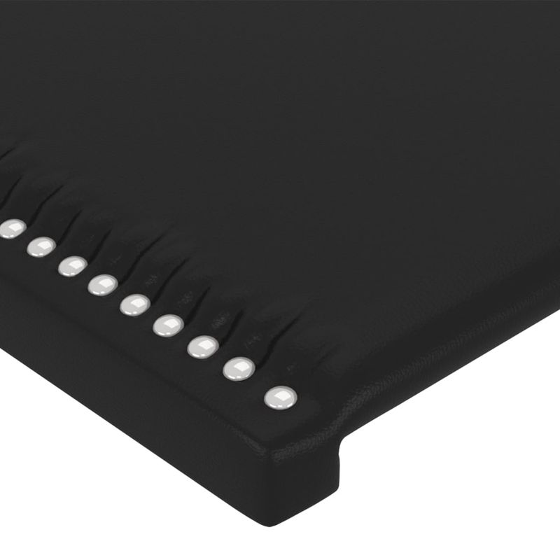 Casa si Gradina - Mobilier - Paturi si accesorii - Accesorii paturi - Tablie de pat cu LED, negru, 180x5x78/88 cm, piele ecologica - Infinity.ro