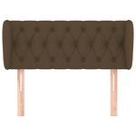 Casa si Gradina - Mobilier - Paturi si accesorii - Accesorii paturi - Tablie de pat cu aripioare maro inchis 93x23x78/88 cm textil - Infinity.ro