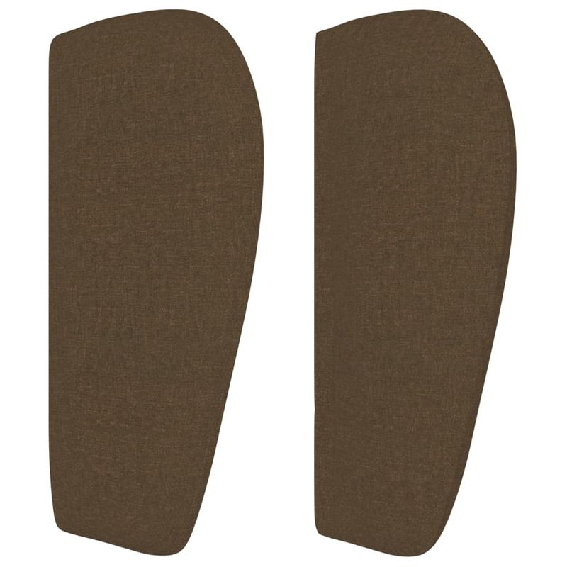 Casa si Gradina - Mobilier - Paturi si accesorii - Accesorii paturi - Tablie de pat cu aripioare maro inchis 93x23x78/88 cm textil - Infinity.ro
