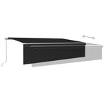 Casa si Gradina - Gradina si terasa - Umbrele si pavilioane - Umbrele - Copertina retractabila manual cu stor, antracit, 6x3 m - Infinity.ro