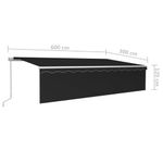 Casa si Gradina - Gradina si terasa - Umbrele si pavilioane - Umbrele - Copertina retractabila manual cu stor, antracit, 6x3 m - Infinity.ro