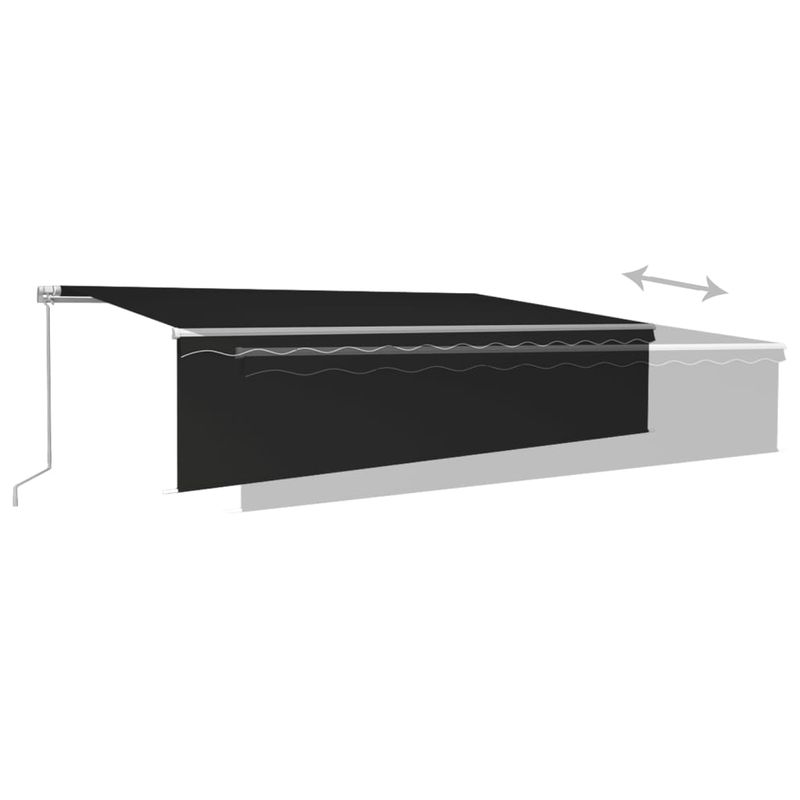 Casa si Gradina - Gradina si terasa - Umbrele si pavilioane - Umbrele - Copertina retractabila manual cu stor, antracit, 6x3 m - Infinity.ro