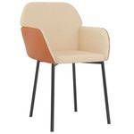 Casa si Gradina - Mobilier - Scaune si fotolii - Scaune - Scaune de bucatarie, 2 buc., crem, textil si piele ecologica - Infinity.ro