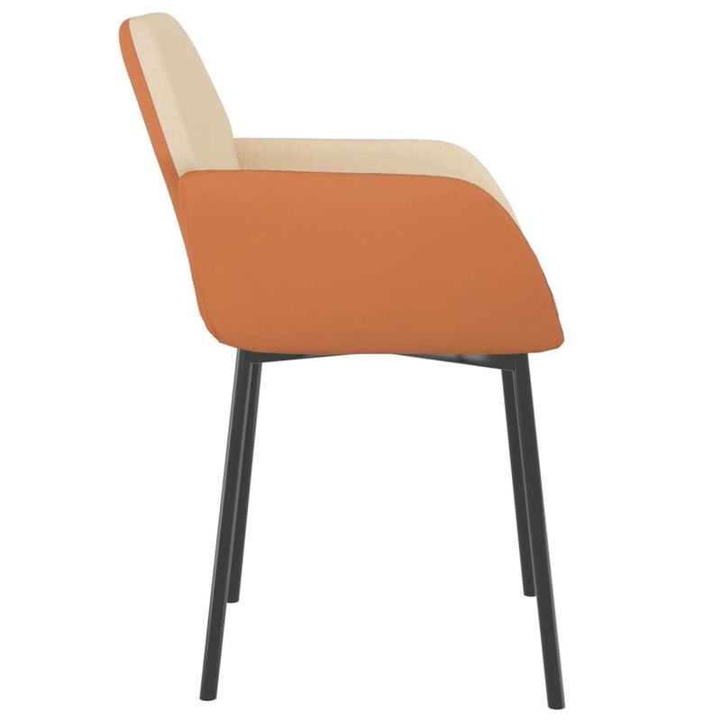 Casa si Gradina - Mobilier - Scaune si fotolii - Scaune - Scaune de bucatarie, 2 buc., crem, textil si piele ecologica - Infinity.ro
