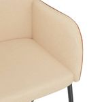 Casa si Gradina - Mobilier - Scaune si fotolii - Scaune - Scaune de bucatarie, 2 buc., crem, textil si piele ecologica - Infinity.ro