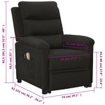 Ingrijire personala si Cosmetice - Sanatate si wellness - Articole wellness - Fotolii de masaj - Fotoliu de masaj rabatabil cu ridicare, negru, material textil - Infinity.ro