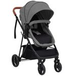 Jucarii, Copii si Bebe - Carucioare si articole de transport - Carucioare - Carucioare standard - Carucior pentru copii 3-in-1, gri deschis si negru, otel - Infinity.ro