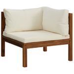 Casa si Gradina - Gradina si terasa - Mobilier exterior - Seturi mobila gradina - Set mobilier gradina cu perne crem, 4 piese, lemn masiv acacia - Infinity.ro