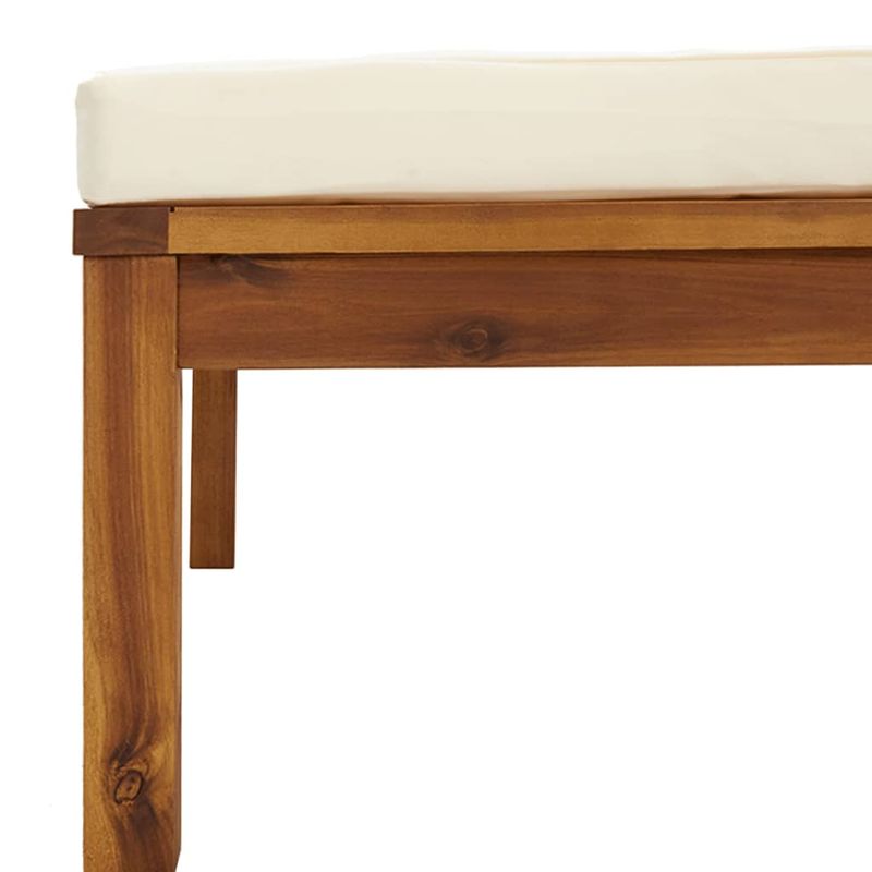 Casa si Gradina - Gradina si terasa - Mobilier exterior - Seturi mobila gradina - Set mobilier gradina cu perne crem, 4 piese, lemn masiv acacia - Infinity.ro