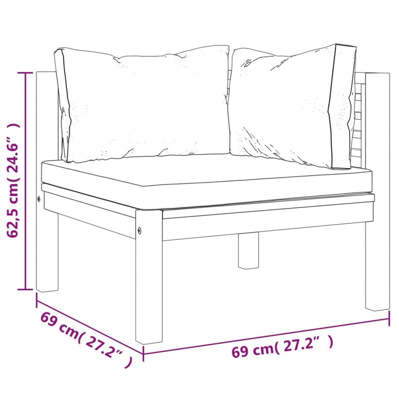 Casa si Gradina - Gradina si terasa - Mobilier exterior - Seturi mobila gradina - Set mobilier gradina cu perne crem, 4 piese, lemn masiv acacia - Infinity.ro