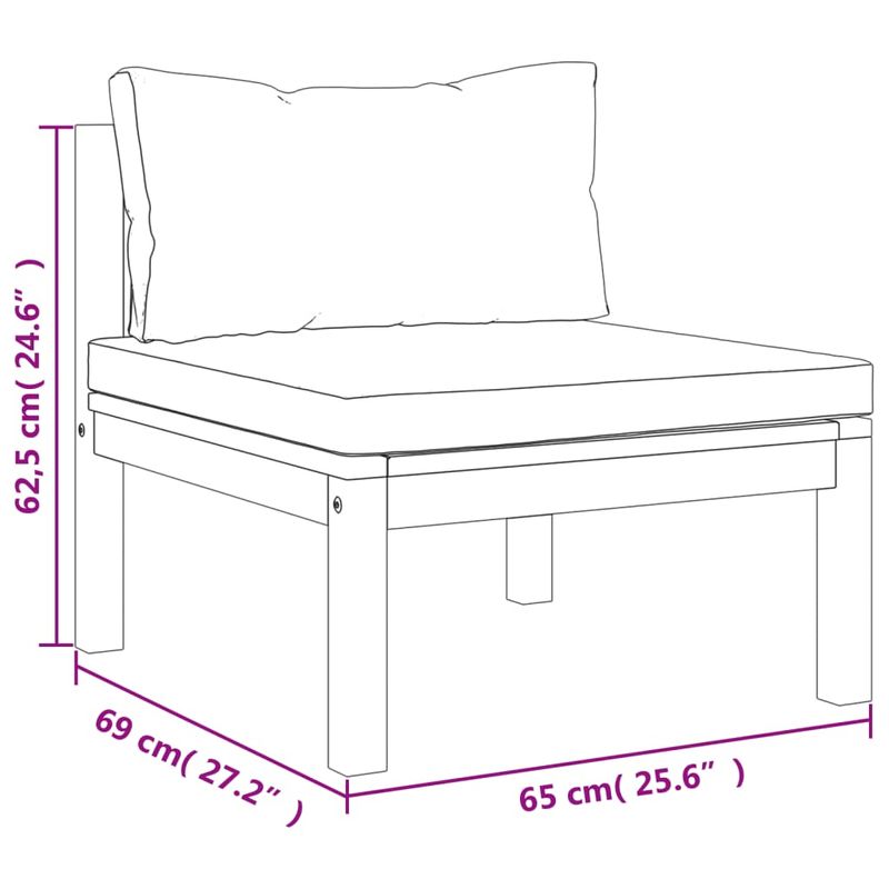Casa si Gradina - Gradina si terasa - Mobilier exterior - Seturi mobila gradina - Set mobilier gradina cu perne crem, 4 piese, lemn masiv acacia - Infinity.ro